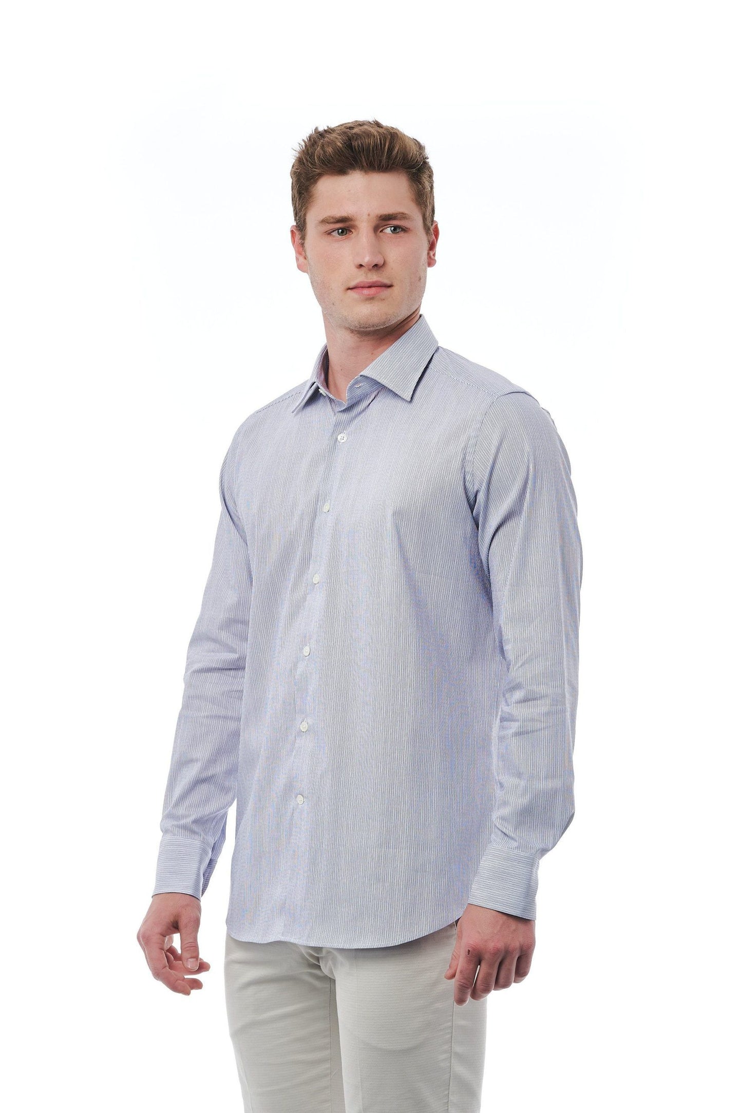 Elegant Italian Collar Regular Fit Men's Shirt