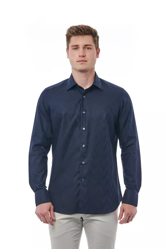Elegant Italian Collar Cotton Shirt