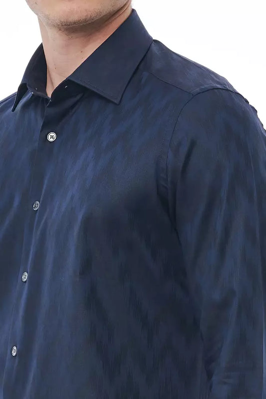 Elegant Italian Collar Cotton Shirt