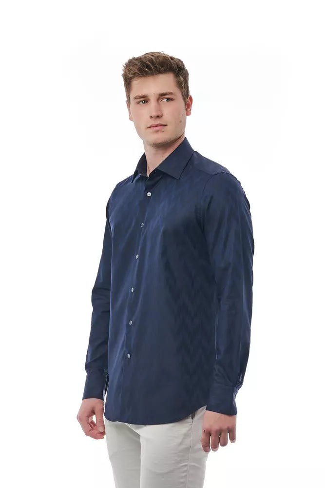 Elegant Italian Collar Cotton Shirt