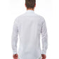 Elegant White Italian Collar Cotton Shirt