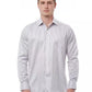 Elegant White Italian Collar Shirt