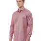 Elegant Red Cotton Italian Collar Shirt