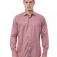 Elegant Red Cotton Italian Collar Shirt