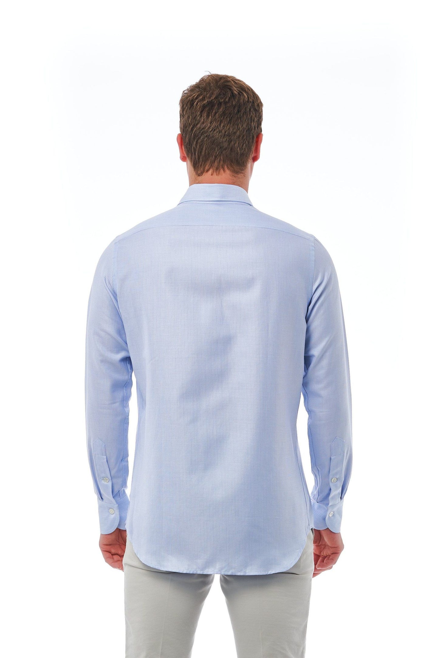 Elegant Light-Blue Cotton Shirt for Men