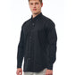 Elegant Black Cotton Button-Down Shirt