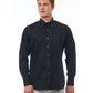 Elegant Black Cotton Button-Down Shirt