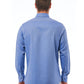 Elegant Blue Cotton Button-Down Shirt