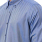 Elegant Blue Cotton Button-Down Shirt