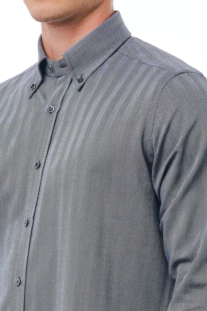 Elegant Cotton Regular Fit Blue Shirt