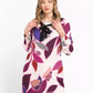 Elegant Straight-Cut Wool Dress with Pop Art Print