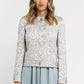 Elegant Jacquard Cotton Blend Blazer