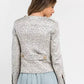 Elegant Jacquard Cotton Blend Blazer