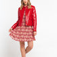 Chic Red Faux Leather Jacket