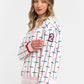 Elegant Oversized Striped Sweatshirt