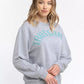Oversized Round-neck Cotton Blend Sweatshirt