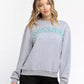 Oversized Round-neck Cotton Blend Sweatshirt