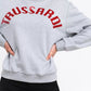 Oversized Round-Neck Cotton Blend Sweatshirt