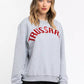 Oversized Round-Neck Cotton Blend Sweatshirt