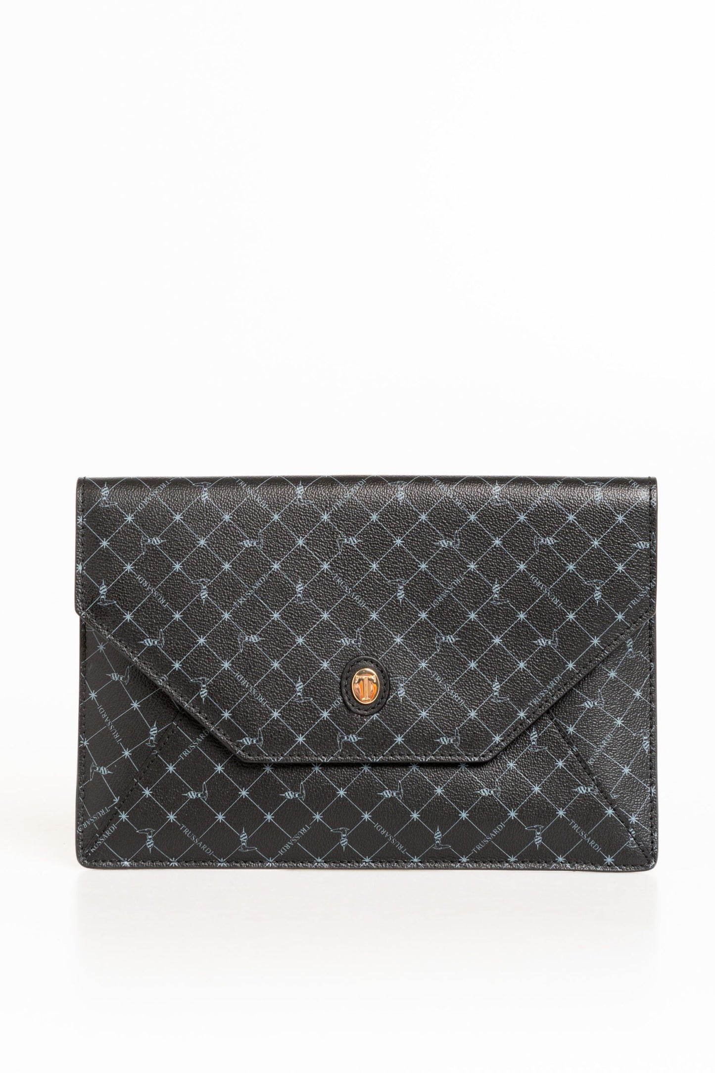 Elegant Monogram Clutch in Crespo Leather