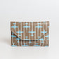Elegant Crespo Clutch with Airplane Stripe Motif