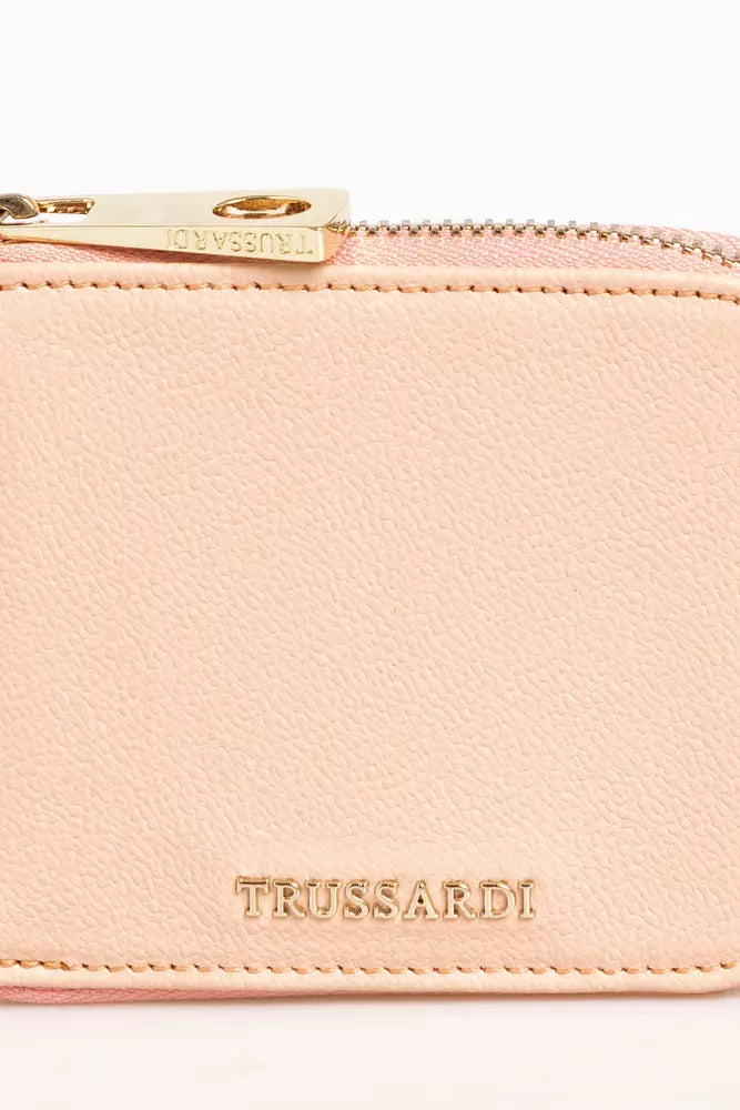Elegant Pink Leather Medium Wallet