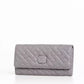 Elegant Gray Geometric Nappa Wallet