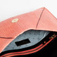 Elegant Perforated Leather Envelope Clutch