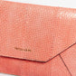 Elegant Perforated Leather Envelope Clutch