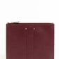 Elegant Calfskin Clutch with Logo Detailing