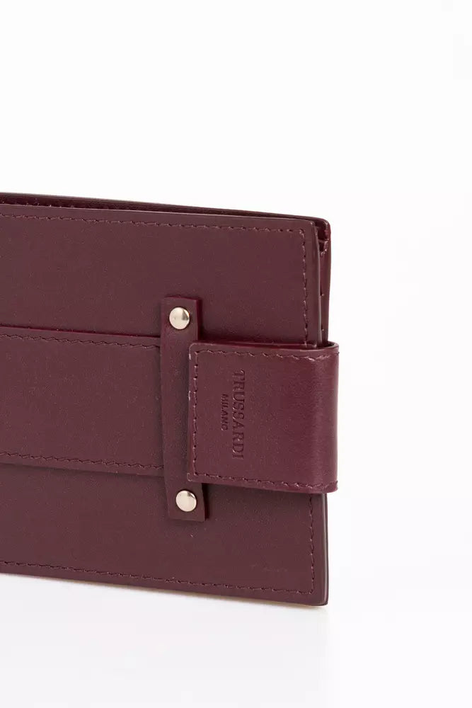 Elegant Soft Calfskin Wallet with Secure Strap