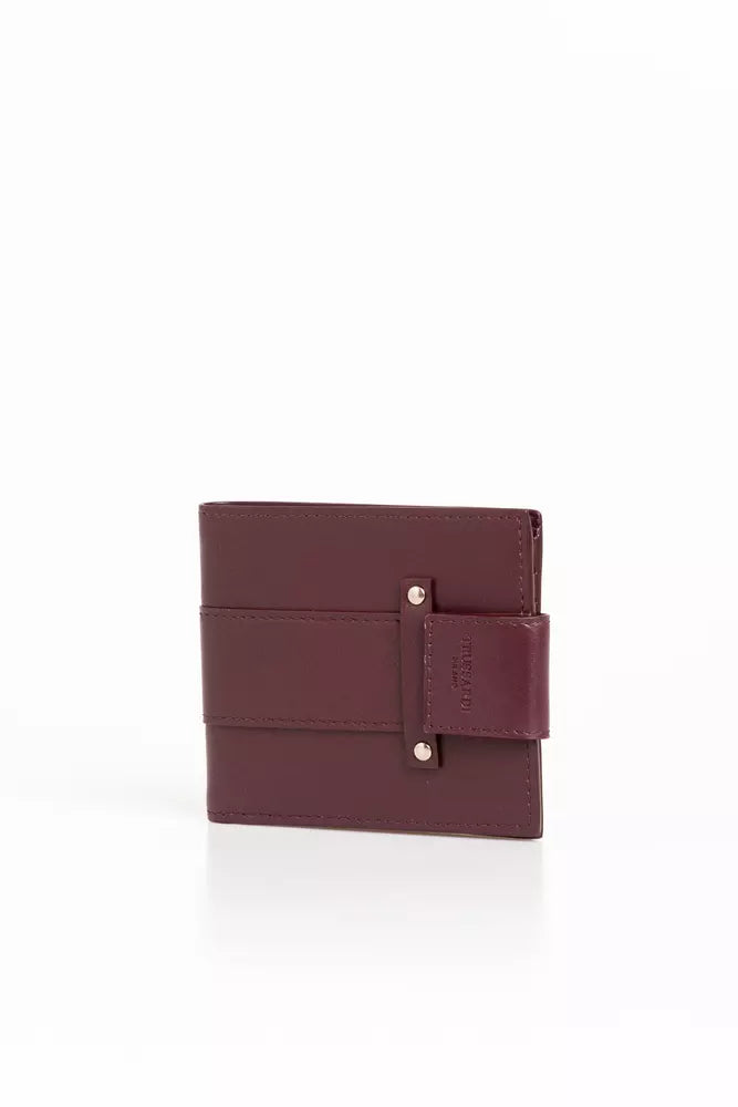 Elegant Soft Calfskin Wallet with Secure Strap