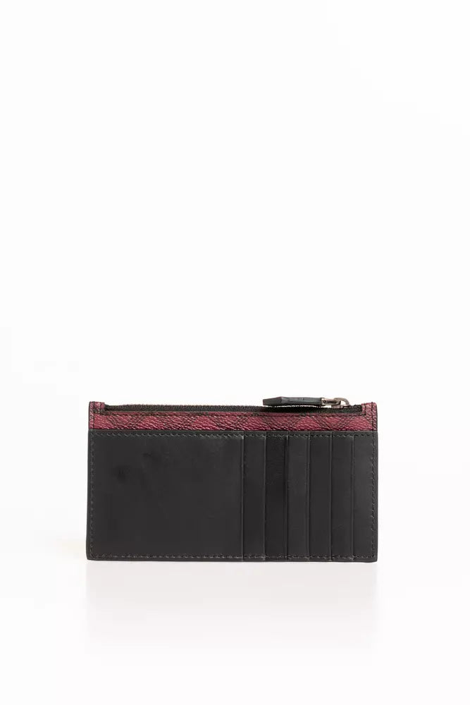 Elegant Geometric Leather Card Holder