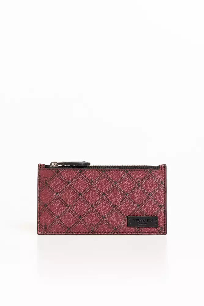 Elegant Geometric Leather Card Holder