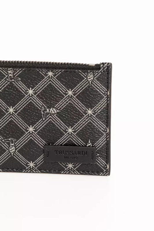 Elegant Geometric Leather Card Holder