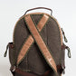Elegant Calfskin Backpack with Unique Crackle Effect