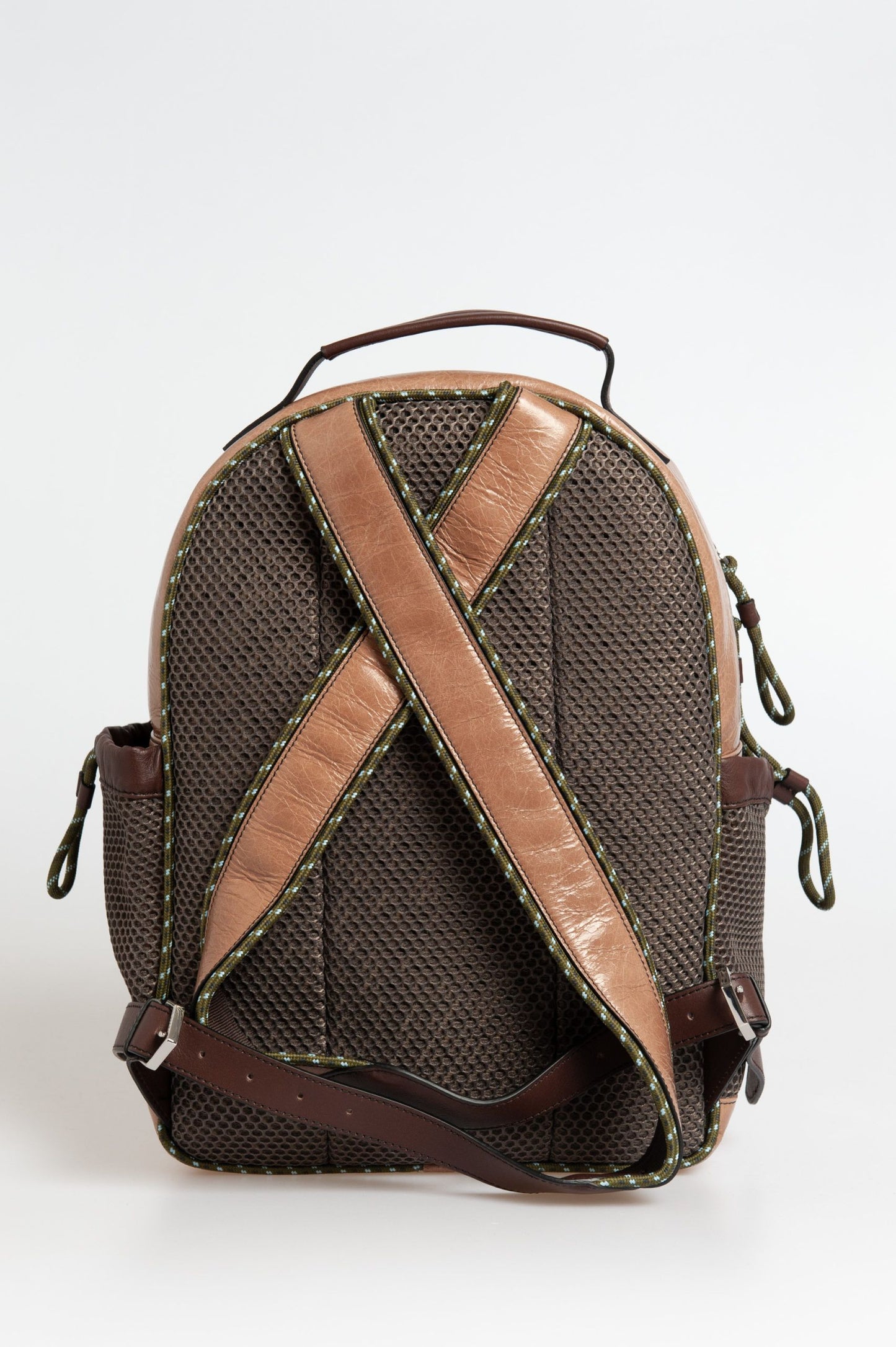 Elegant Calfskin Backpack with Unique Crackle Effect