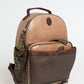 Elegant Calfskin Backpack with Unique Crackle Effect