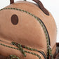 Elegant Calfskin Backpack with Unique Crackle Effect