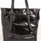 Sleek Black Leather Shoulder Bag