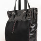 Sleek Black Leather Shoulder Bag