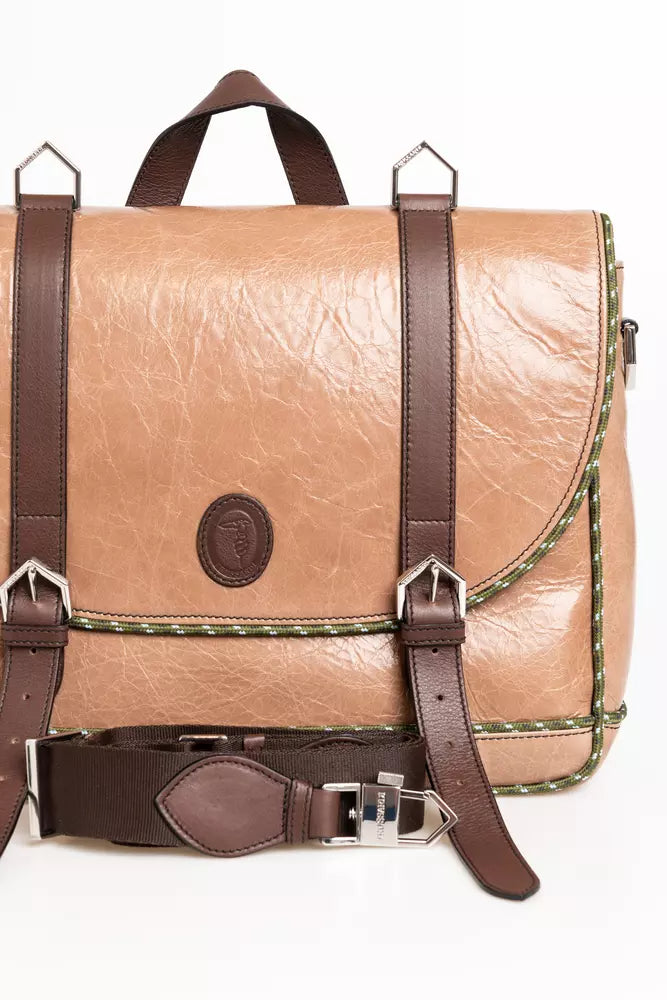 Elegant Craquele-Effect Calfskin Briefcase