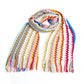 Geometric Pattern Fringed Scarf in Vibrant Hues