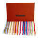 Geometric Pattern Fringed Scarf in Vibrant Hues