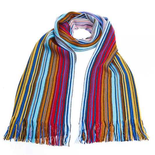 Geometric Pattern Luxury Fringed Scarf