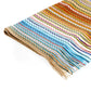 Geometric Pattern Fringed Scarf
