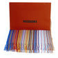 Geometric Patterned Fringed Scarf in Vivid Hues