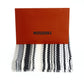 Chic Geometric Patterned Scarf with Fringes