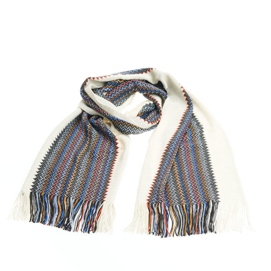Geometric Fringed Scarf in Vivid Hues