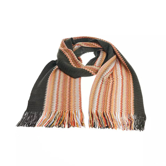 Geometric Fringe Scarf in Vibrant Hues